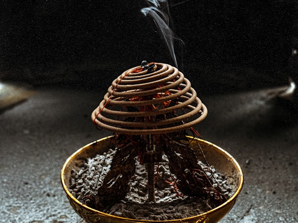 黄铜莲花香炉